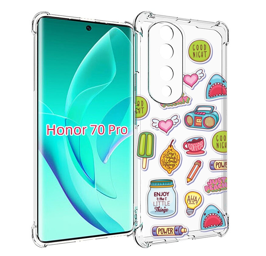 

Чехол MyPads стикер-пак для Honor 70 Pro / 70 Pro Plus, Прозрачный, Tocco