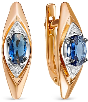 

Серьги женские из золота Diamond Union 5-3536-103-2К, сапфир/бриллиант, 5-3536-103-2К