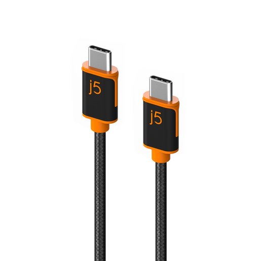 Кабель j5create USB-C на USB-C с двойной нейлоновой оплёткой.