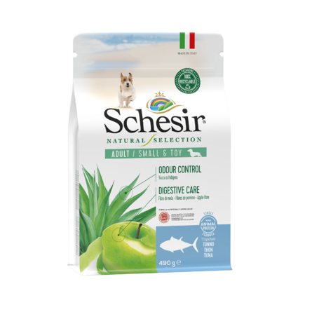 фото Сухой корм для собак schesir monoprotein, тунец, 0.49кг