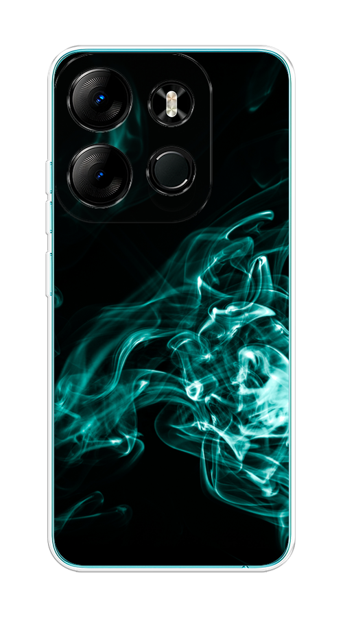 

Чехол на Tecno Spark Go 2023/Infinix Smart 7 "Дым", Бирюзовый;черный;голубой, 303150-3