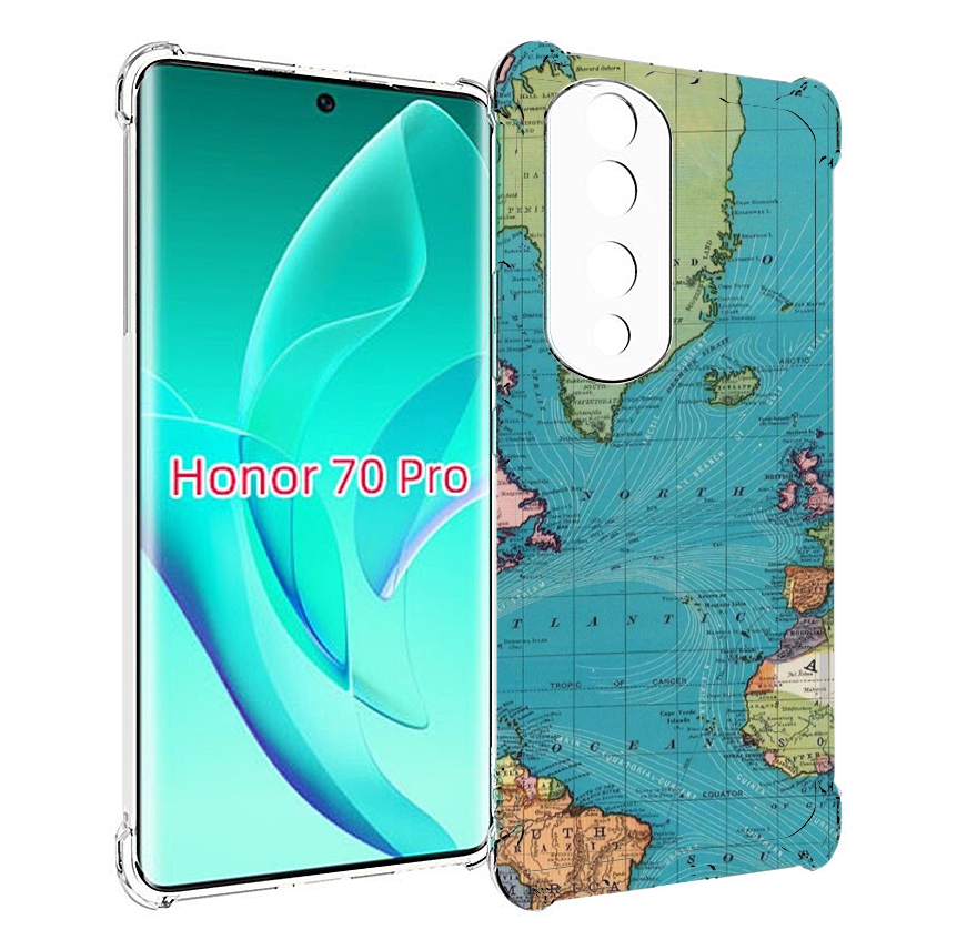 

Чехол MyPads старая карта земли для Honor 70 Pro / 70 Pro Plus, Прозрачный, Tocco