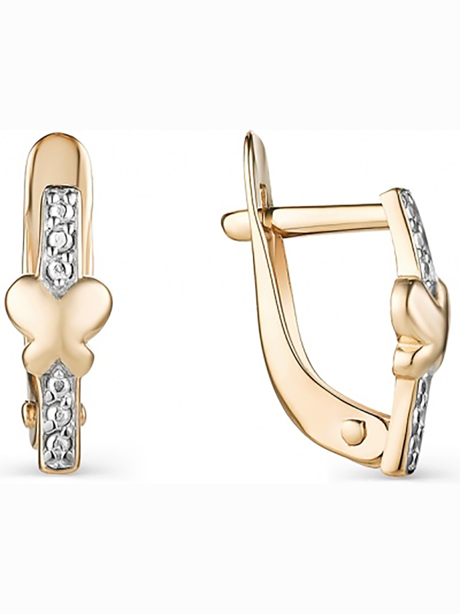 

Серьги Бабочки из серебра с позолотой Вероника С609-1249, С609-1249