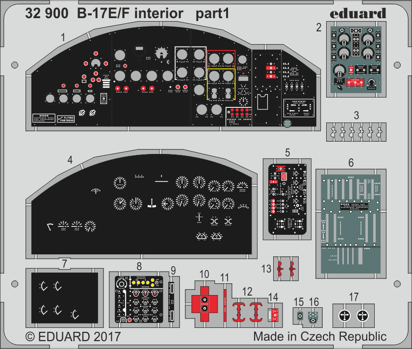 фото Фототравление eduard 32900 b-17e/ f интерьер 1/32