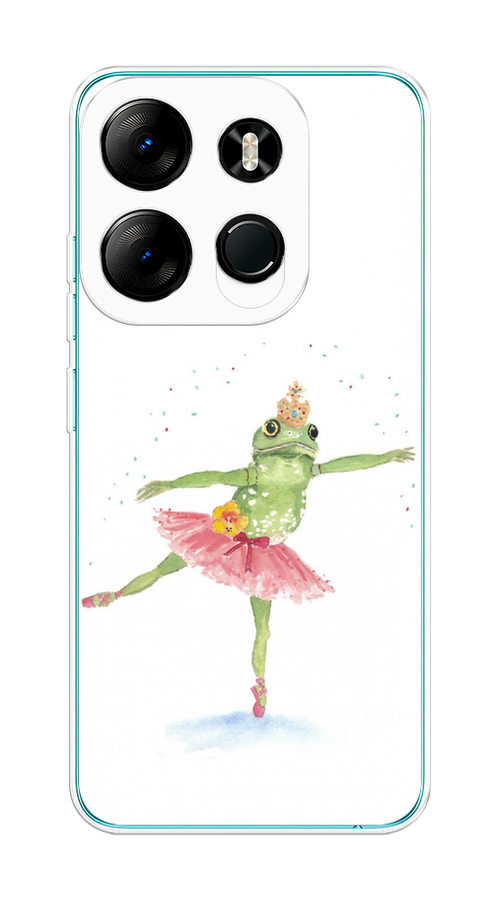 

Чехол на Tecno Spark Go 2023/Infinix Smart 7 "Лягушка-балерина", Зеленый, 303150-4