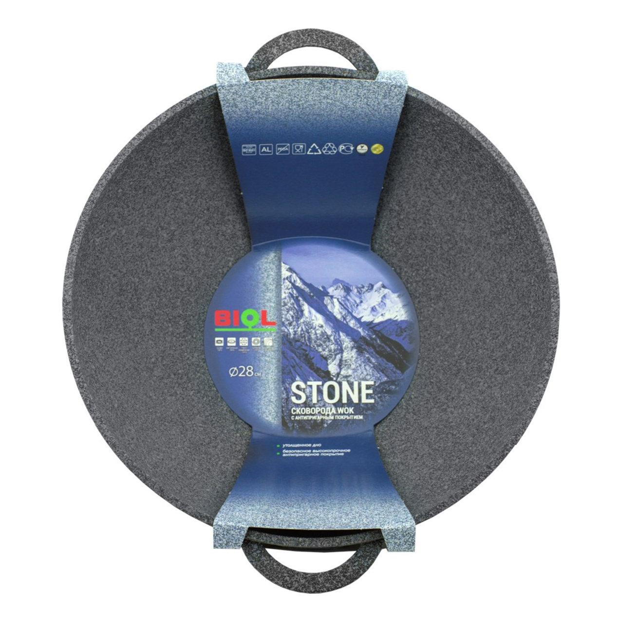 фото Сковорода вок biol stone 28 см