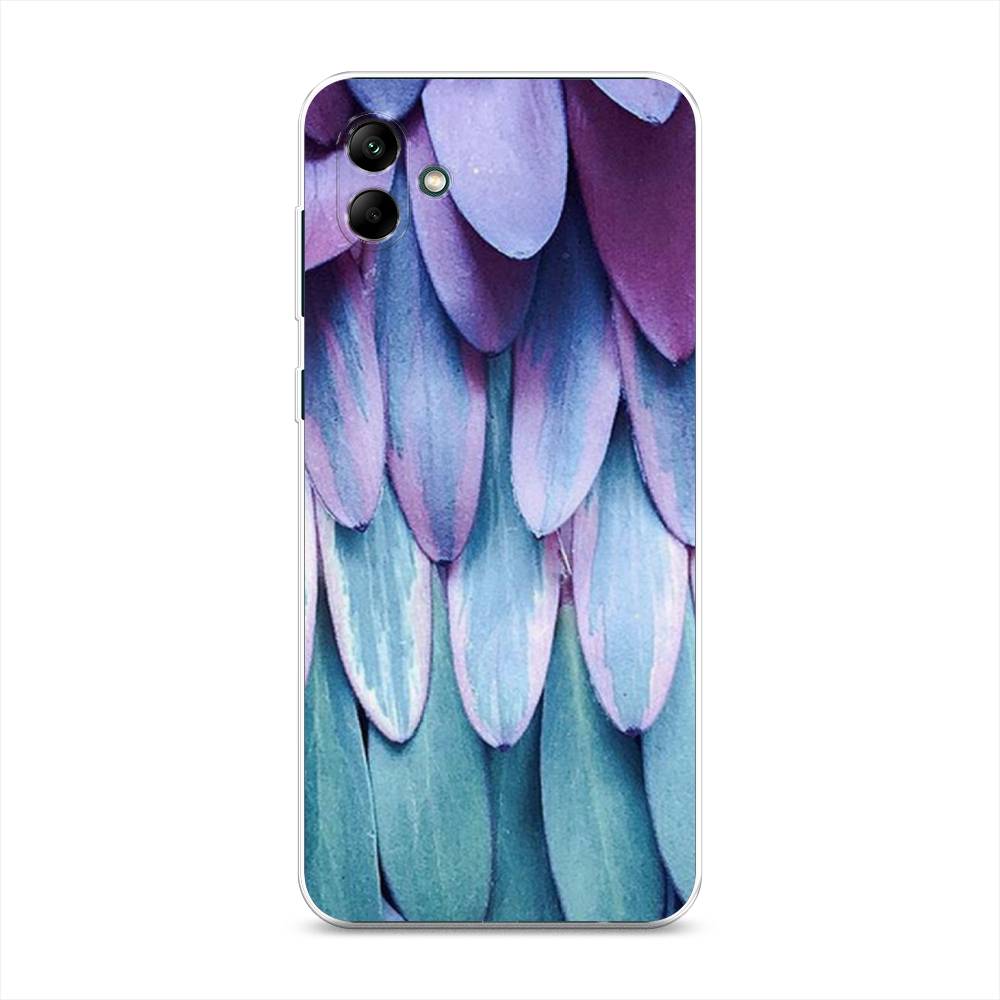 

Чехол на Samsung Galaxy A04 "Синее перо", Фиолетовый;голубой, 2107050-3
