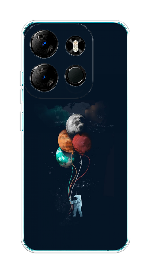 

Чехол на Tecno Spark Go 2023/Infinix Smart 7 "Космонавт с шариками", Разноцветный, 303150-4