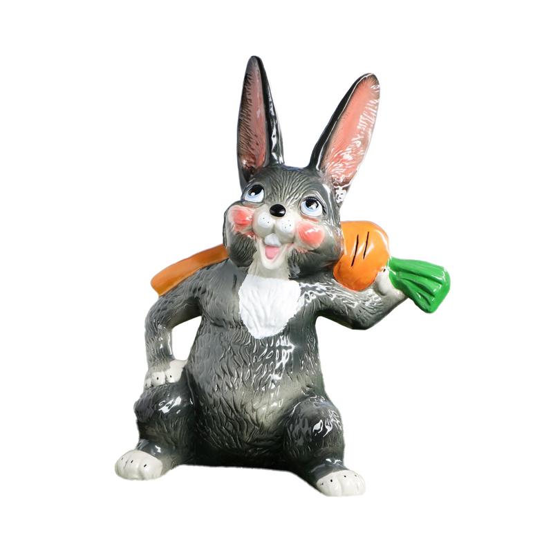 

Садовая фигурка Sima-land Заяц с морковкой 4236491 42 см, Заяц с морковкой