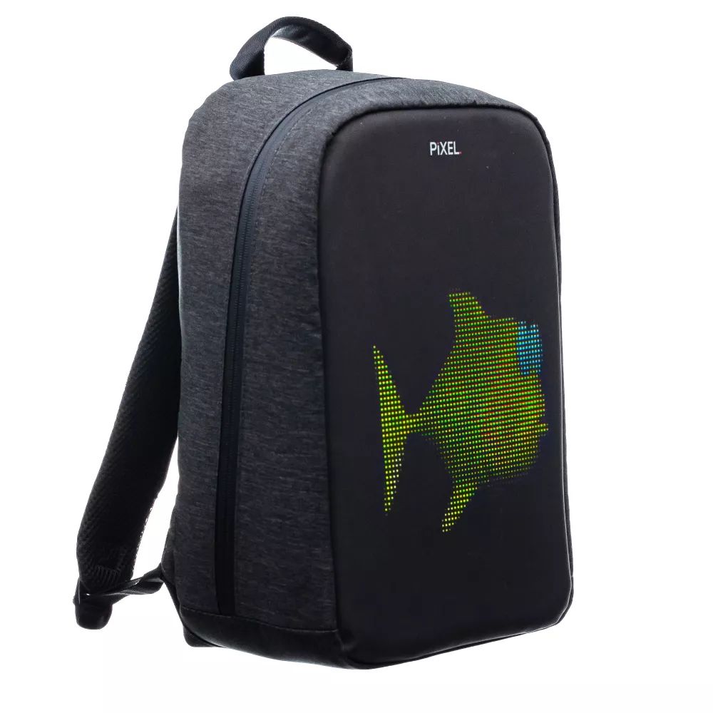 Рюкзак PIXEL с LED-дисплеем MAX - GRAFIT цвет темно-серый PXMAXGR02
