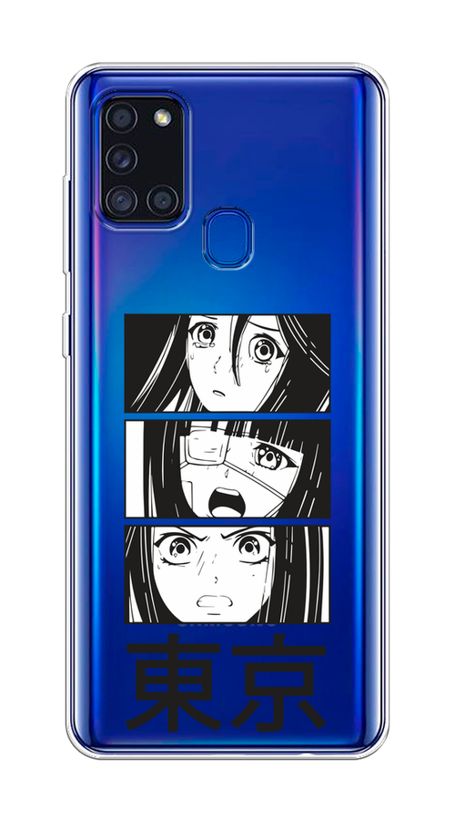 

Чехол на Samsung Galaxy A21s "Tokyo girls", Белый;черный;прозрачный, 2100250-1