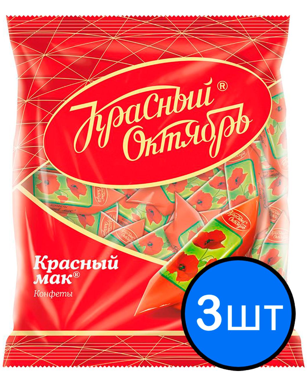 

Конфеты Красный мак, Красный Октябрь, 250г х 3шт