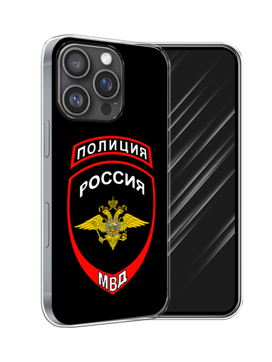 

Чехол Awog на Apple iPhone 16 Pro "Полиция шеврон", Черный;красный;белый, 16250-1