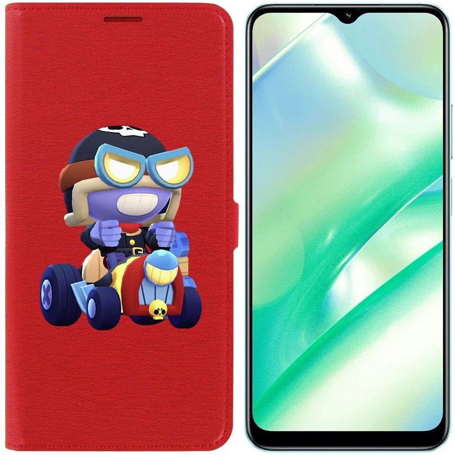 

Чехол-книжка Eco Book для Realme C33 Brawl Stars-Безумный Карл