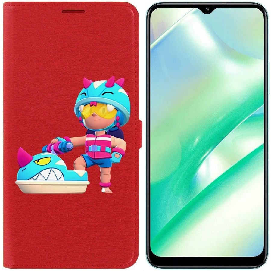 

Чехол-книжка Eco Book для Realme C33 Brawl Stars-Аквабайкер Джеки