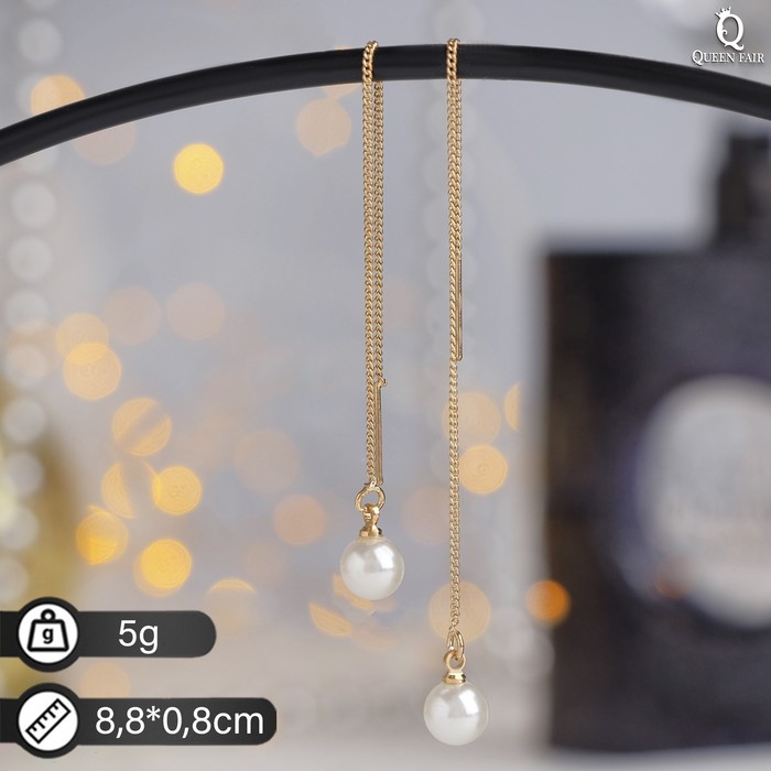 

Серьги продевки из бижутерного сплава Queen Fair 4563606, пластик