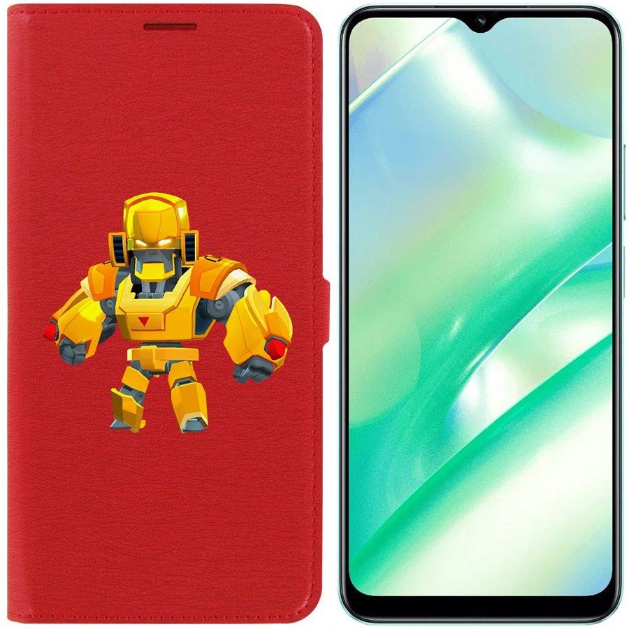 

Чехол-книжка Eco Book для Realme C33 Brawl Stars-Бо Золотой Меха