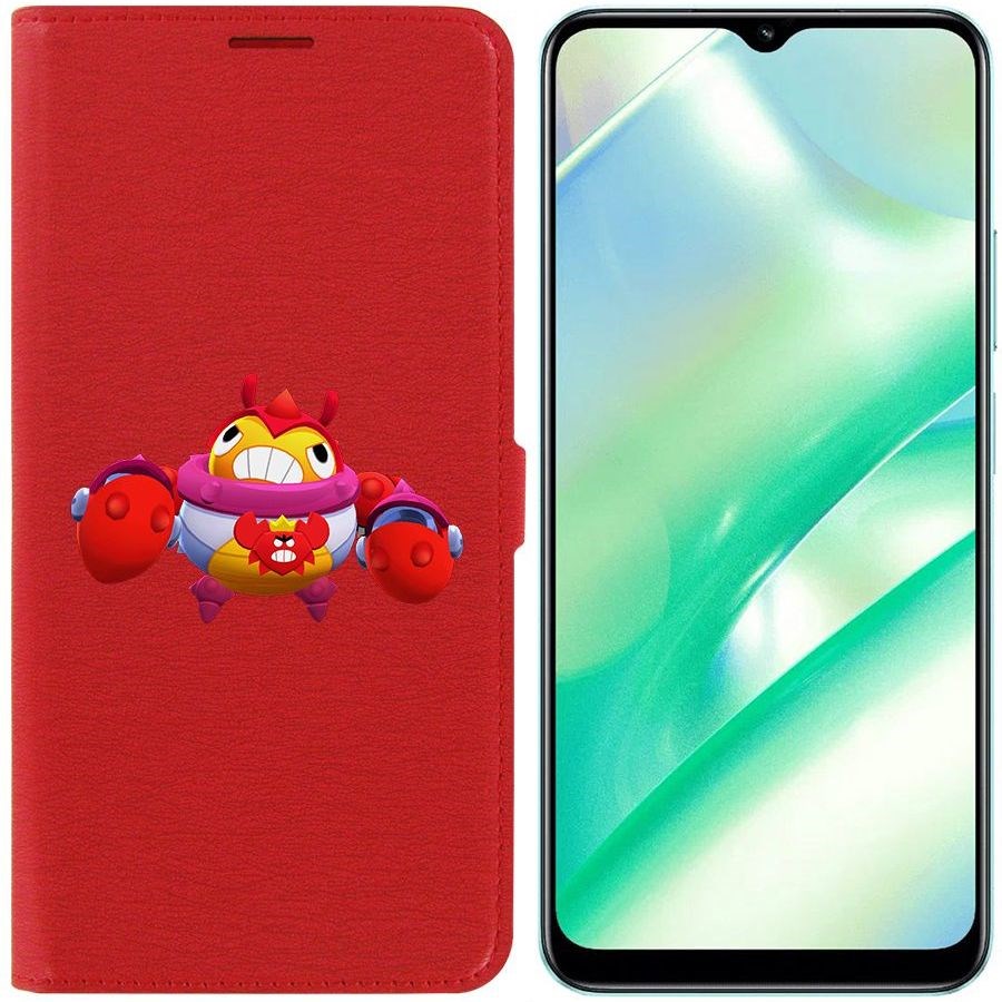 

Чехол-книжка Eco Book для Realme C33 Brawl Stars-Краб Тик