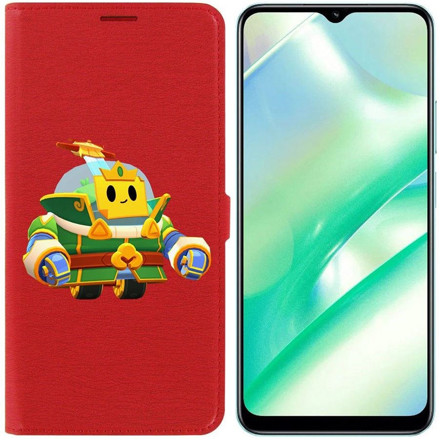 

Чехол-книжка Eco Book для Realme C33 Brawl Stars-Изумрудный Принц Спраут