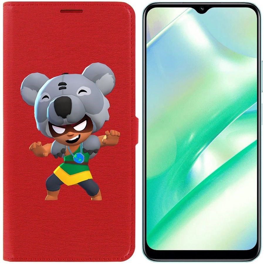 

Чехол-книжка Eco Book для Realme C33 Brawl Stars-Нита Коала