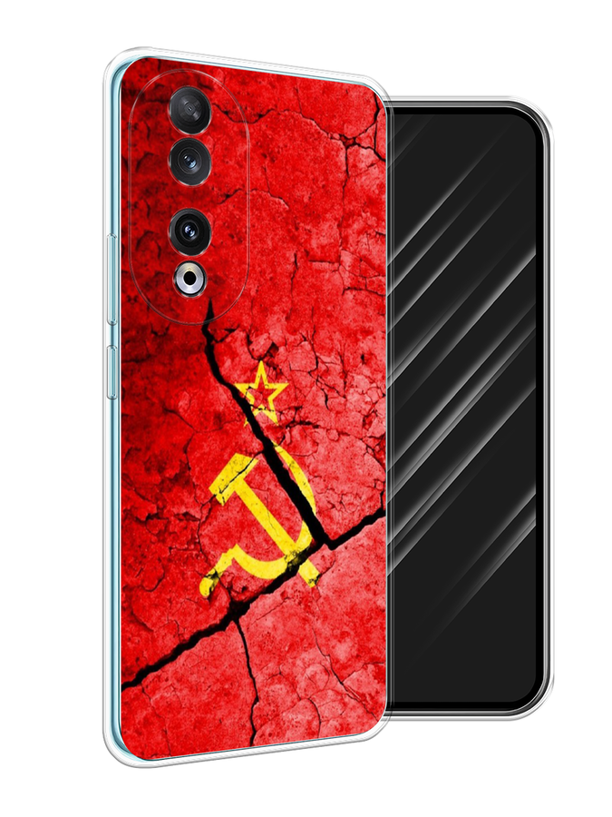 

Чехол Awog на Honor 90 "СССР", Красный;черный;желтый