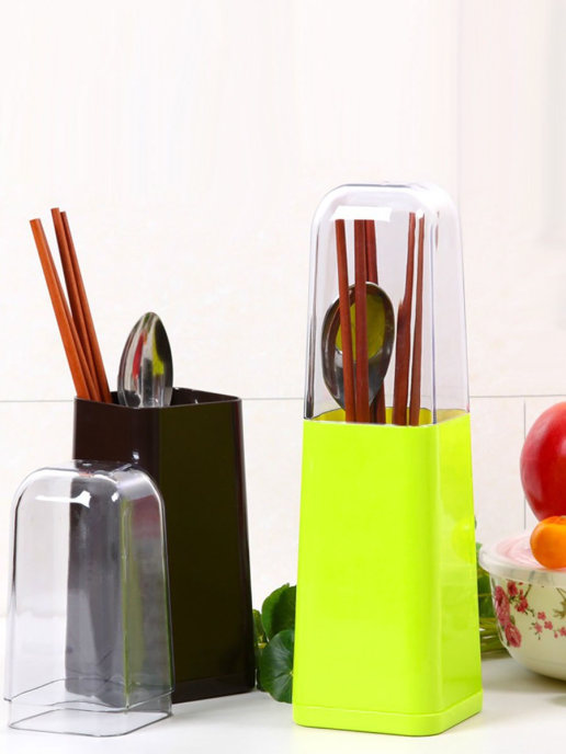 фото Органайзер для столовых приборов kitchen chopsticks canister (цвет: салатовый ) nobrand