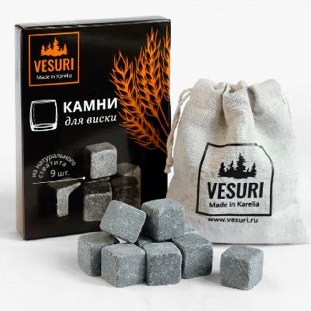 

Камни для виски Whiskey Stones в черной упаковке (9 шт.)