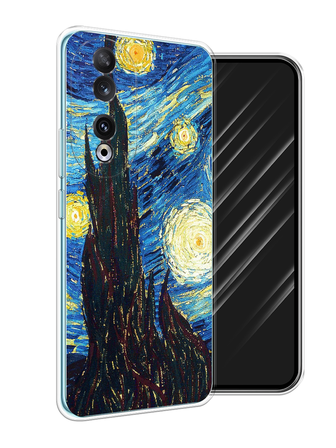 

Чехол Awog на Honor 90 "Ван Гог Звездная ночь", Желтый