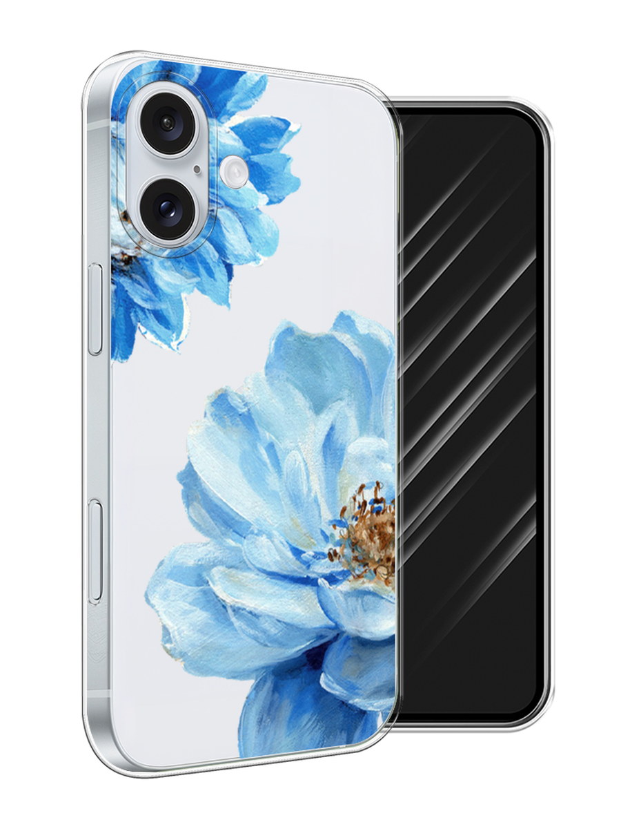 

Чехол Awog на Apple iPhone 16 Plus "Голубые клематисы", Голубой, 16150-1