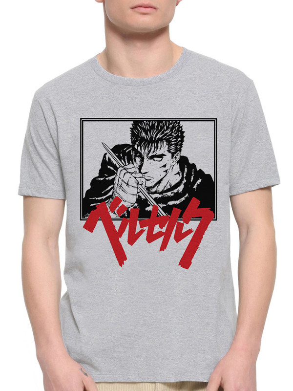 фото Футболка мужская design heroes berserk - гатс серая xl