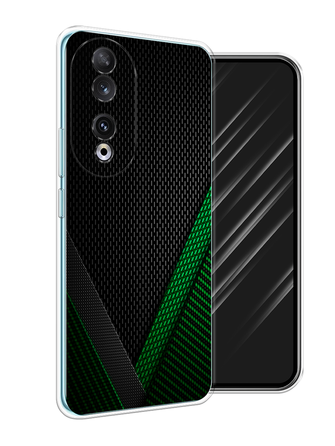 

Чехол Awog на Honor 90 "Зеленый карбон", Черный;зеленый