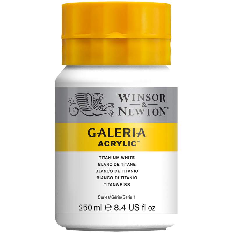 

Краска акриловая художественная Winsor&Newton "Galeria", 250мл, туба, титановые белила (ар, Белый