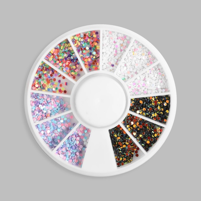 Крумбсы для декора, 1 мм, 12 ячеек, разноцветные форма силиконовая для выпечки и муссовых десертов konfinetta персики 29 5×17×4 5 см 8 ячеек белый