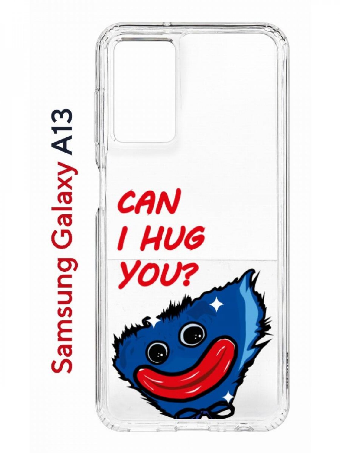 Чехол на Samsung A13 Kruche Print CAN I HUG YOU, противоударный бампер, с защитой камеры