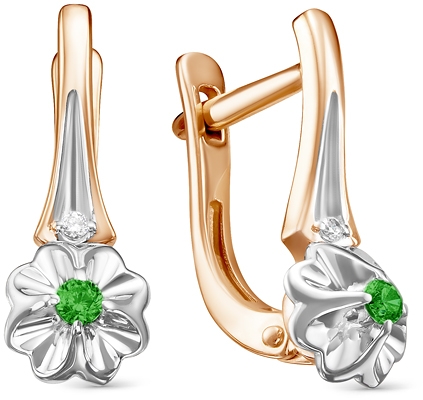 

Серьги женские из золота Diamond Union 5-2523-103-2К, изумруд/бриллиант, 5-2523-103-2К
