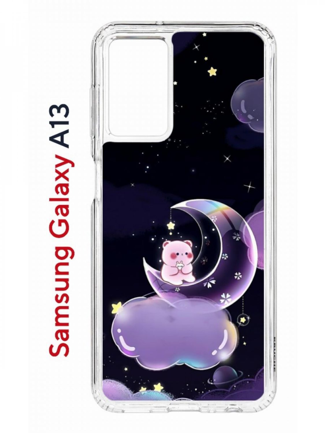 Чехол на Samsung A13 Kruche Print Сон медвежонка, противоударный бампер, с защитой камеры