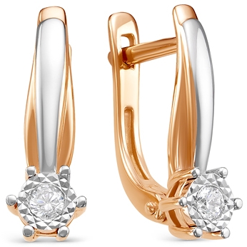 

Серьги женские из золота Diamond Union 5-2101-103И2-2К, бриллиант, 5-2101-103И2-2К