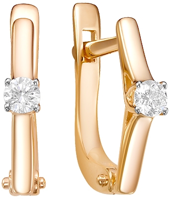 

Серьги женские из золота Diamond Union 5-1182-103-2К, бриллиант, 5-1182-103-2К