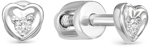 

Серьги женские из золота Diamond Union 2-392-103Б, бриллиант, 2-392-103Б