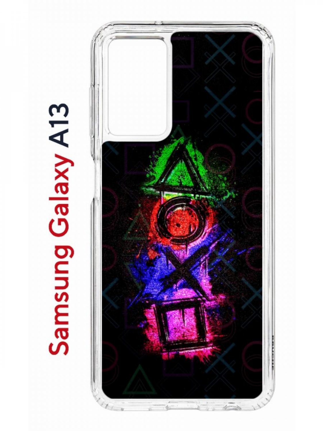 Чехол на Samsung A13 Kruche Print Гейминг, противоударный бампер, с защитой камеры