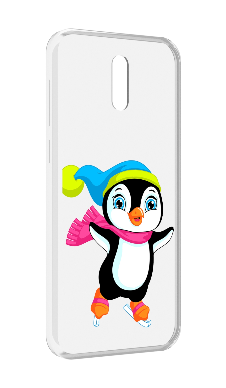 

Чехол MyPads пингвин на коньках для Alcatel 3L (2019), Прозрачный, Tocco