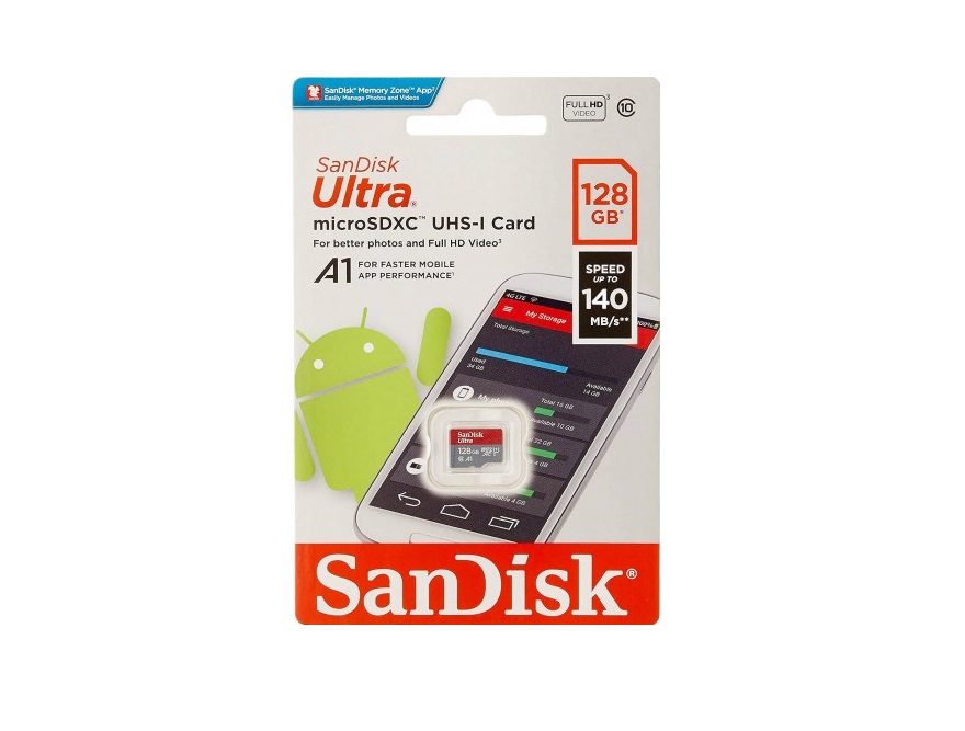 Карта памяти SanDisk Micro SDXC 128Гб SDSQUNC-128G-ZS3MN 6930878762318 1490₽