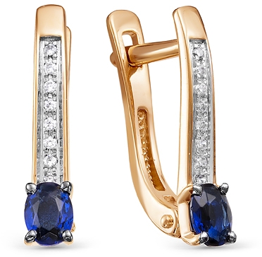 

Серьги женские из золота Diamond Union 5-3261-103-2К, сапфир/бриллиант, 5-3261-103-2К