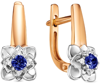 

Серьги женские из золота Diamond Union 5-3162-103-2К, сапфир/бриллиант, 5-3162-103-2К