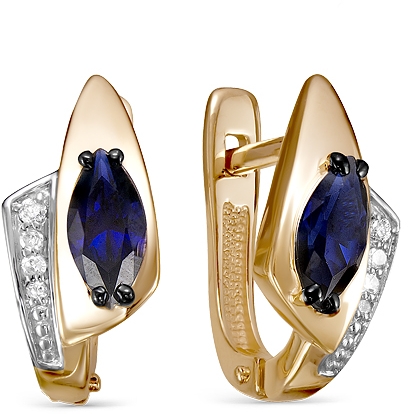 

Серьги женские из золота Diamond Union 5-2833-103-2К, сапфир/бриллиант, 5-2833-103-2К