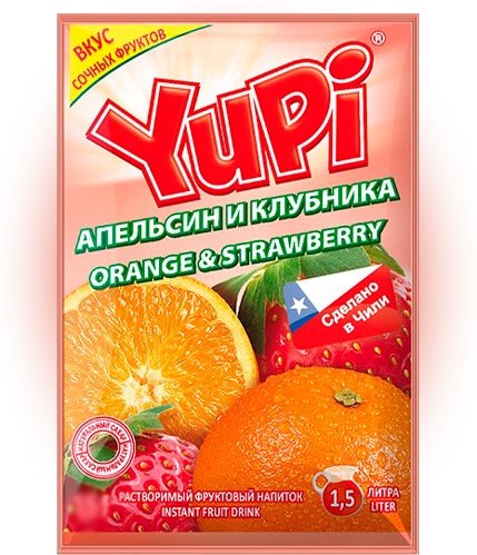 

Растворимый напиток YUPI Апельсин-клубника 12 гр 24 шт