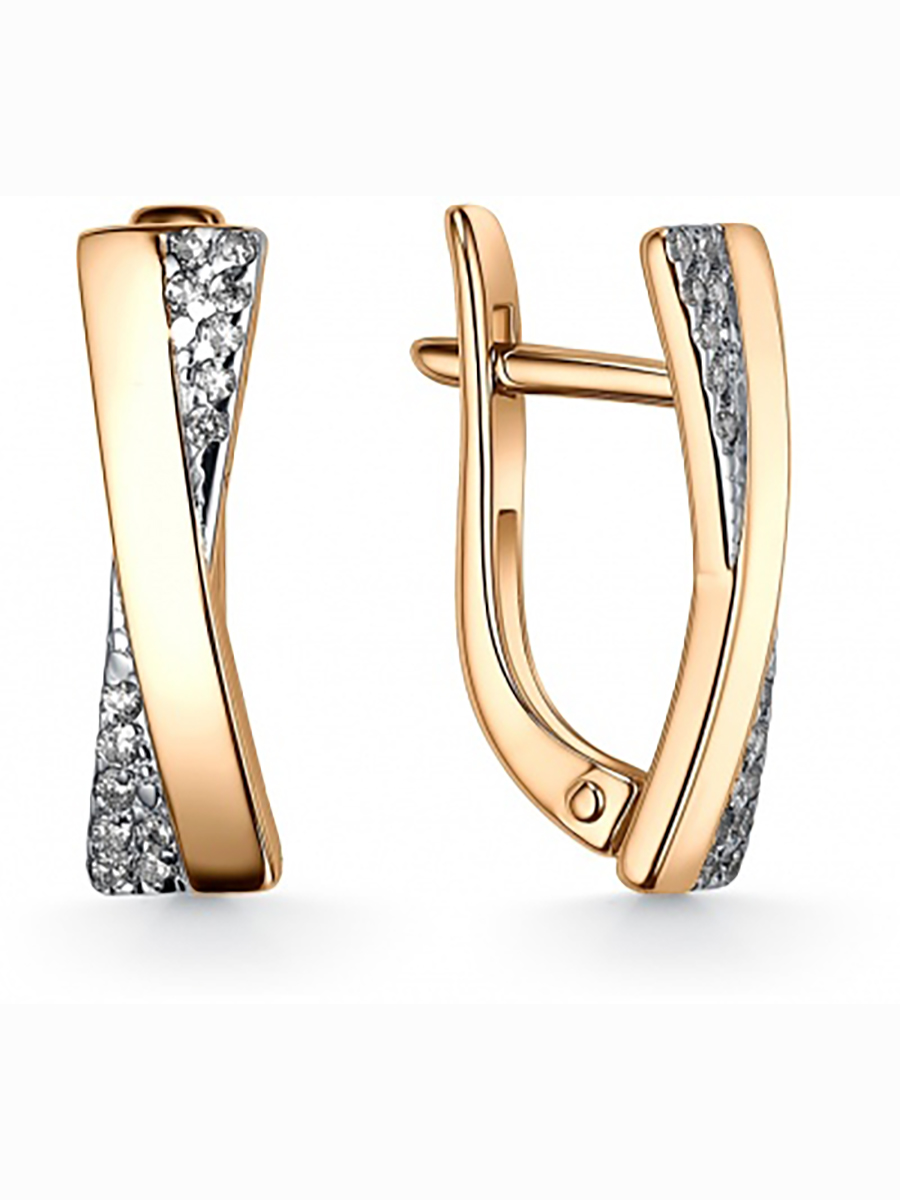

Серьги с 28 фианитами из серебра с позолотой Вероника С639-1097, С639-1097