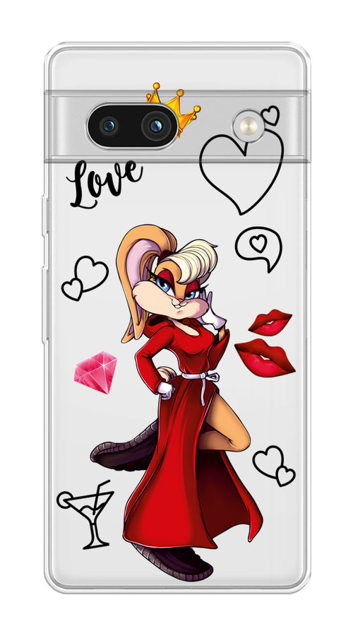 

Чехол на Google Pixel 7A "Rich Lola Bunny", Красный;бежевый;оранжевый, 271450-6