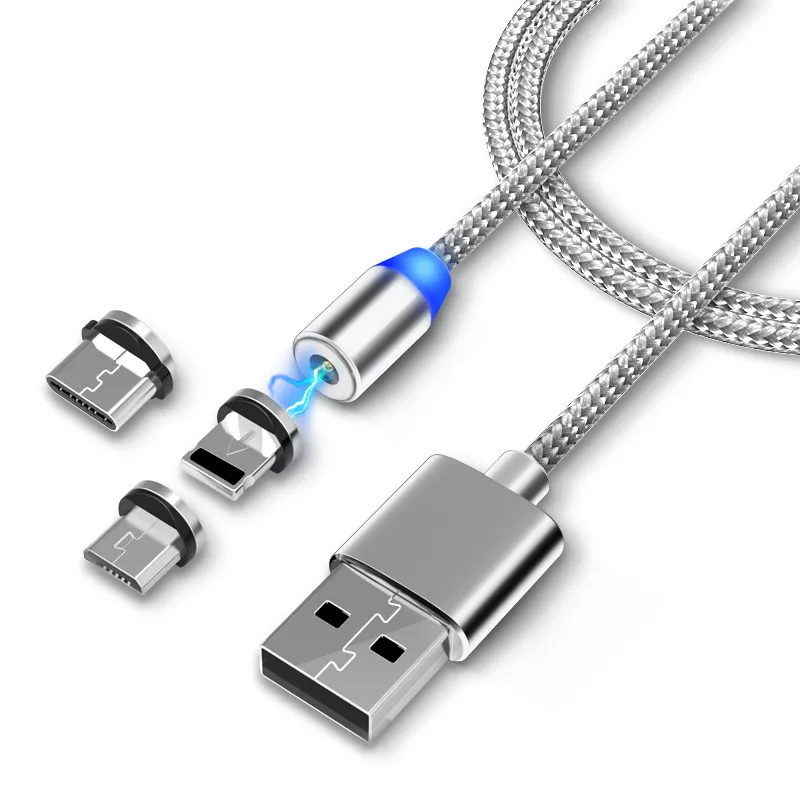 

Кабель Lightning, USB Type-C, micro USB-USB NoBrand 1 м, серый