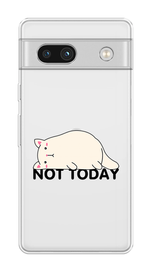 

Чехол на Google Pixel 7A "Cat not today", Белый;розовый;черный, 271450-1